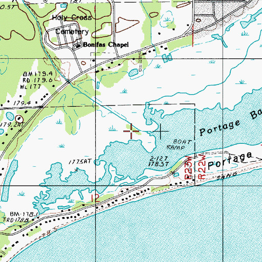 Topographic Map of Portage Creek, MI