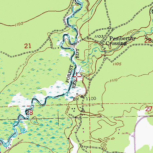 Topographic Map of Portage Creek, MI