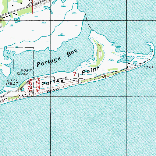 Topographic Map of Portage Point, MI