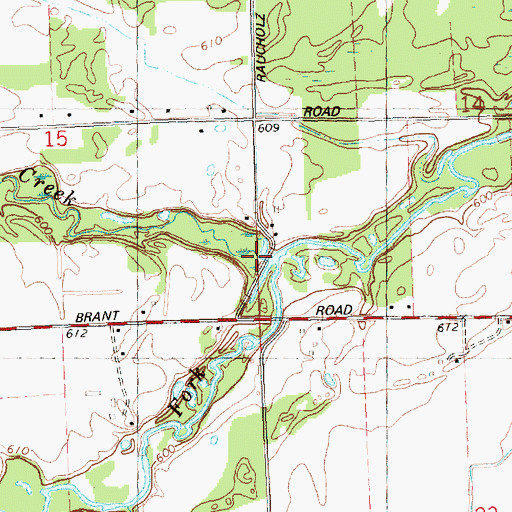 Topographic Map of Potato Creek, MI