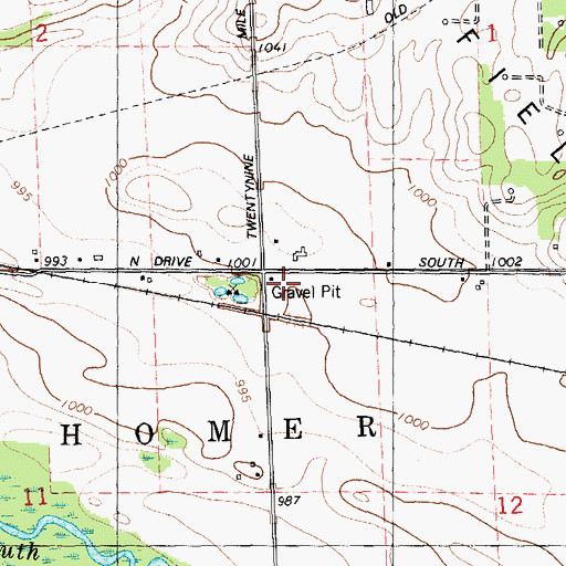 Topographic Map of Potter School, MI