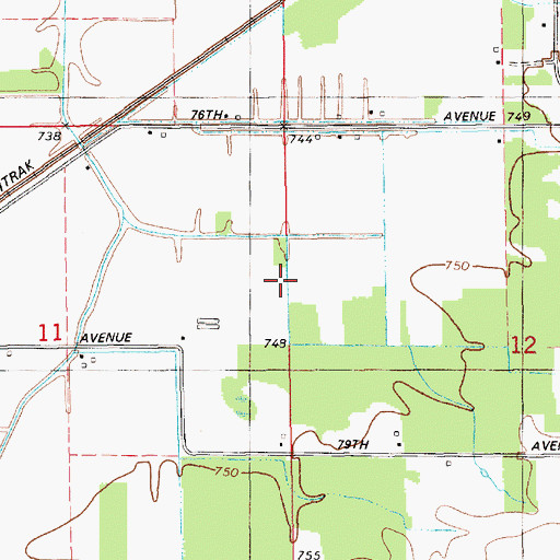 Topographic Map of Power Drain, MI