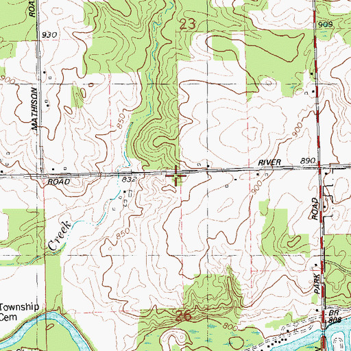 Topographic Map of Pratt School, MI