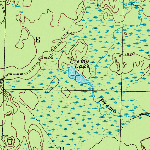 Topographic Map of Premo Lake, MI