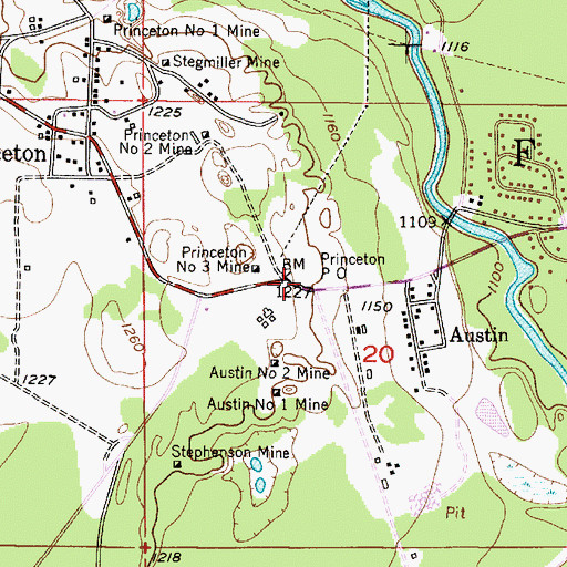 Topographic Map of Princeton Post Office, MI