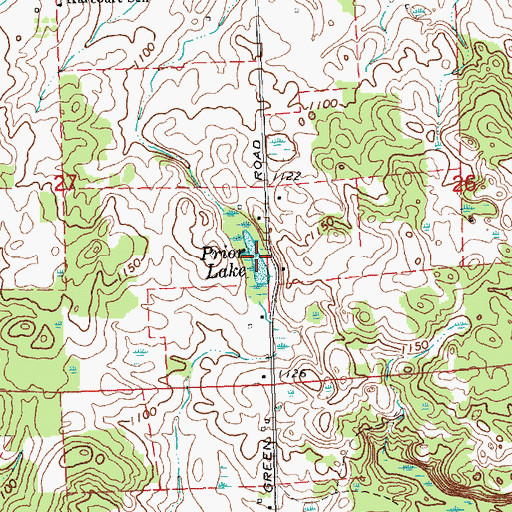 Topographic Map of Prior Lake, MI