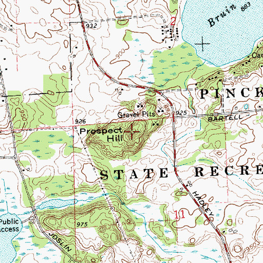 Topographic Map of Prospect Hill, MI