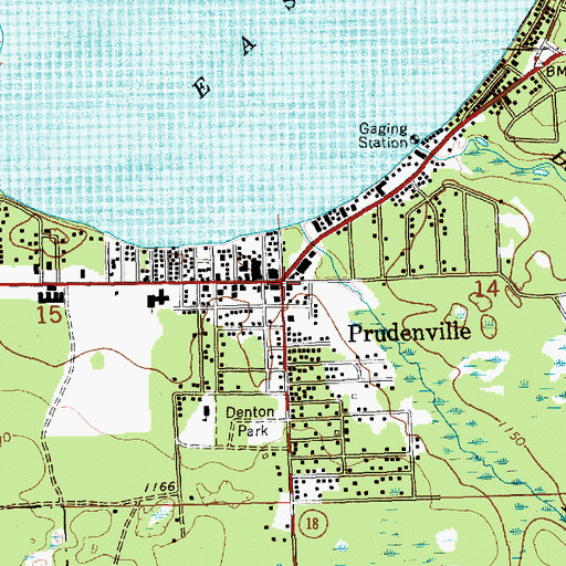 Topographic Map of Prudenville, MI