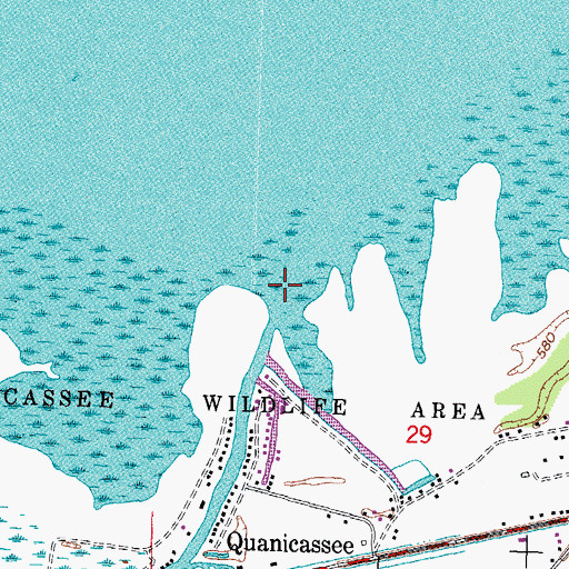 Topographic Map of Quanicassee River, MI