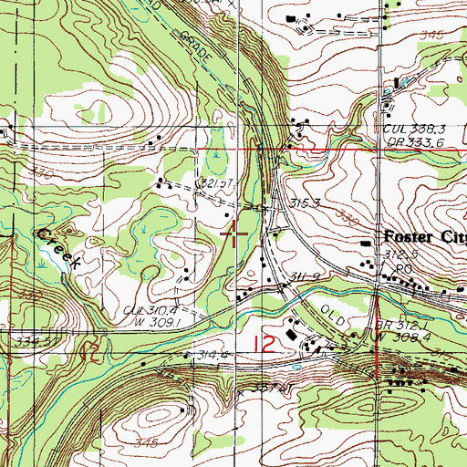 Topographic Map of Quarry Creek, MI