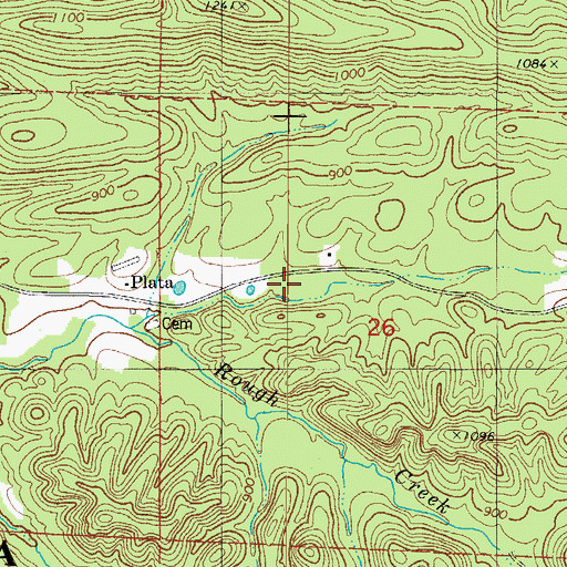 Topographic Map of Mount Zion School (historical), AR