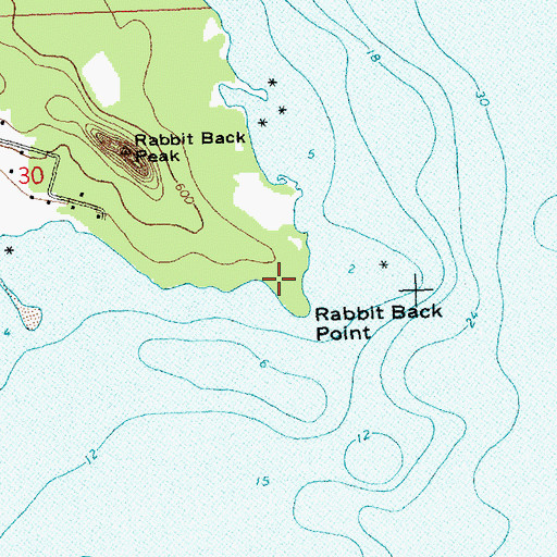 Topographic Map of Rabbit Back Point, MI