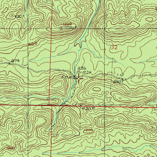 Topographic Map of Mountain Valley School (historical), AR