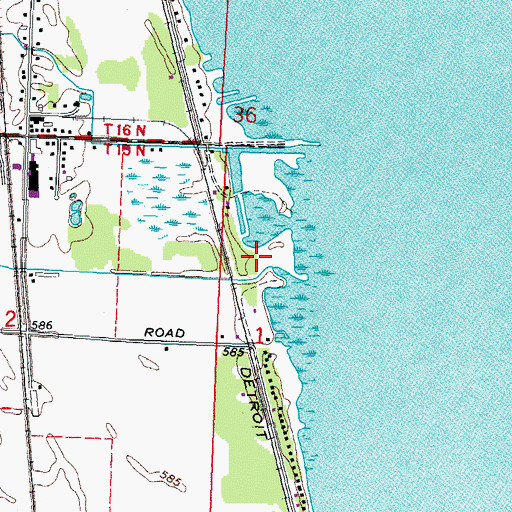 Topographic Map of Railroad Drain, MI