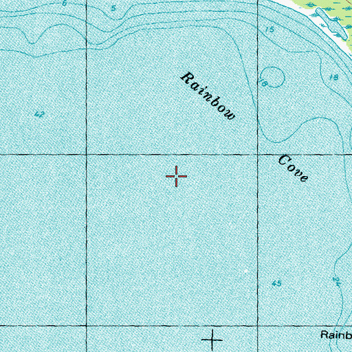 Topographic Map of Rainbow Cove, MI