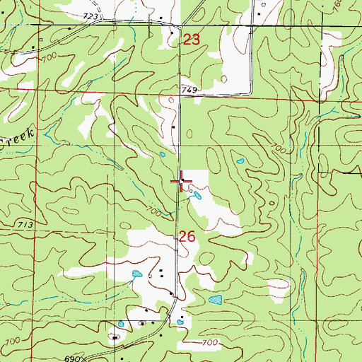 Topographic Map of Mountain View School (historical), AR
