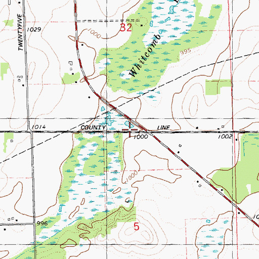 Topographic Map of Rainey School, MI