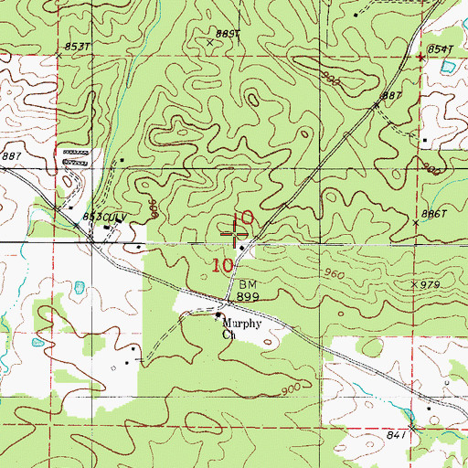 Topographic Map of Murphy School (historical), AR