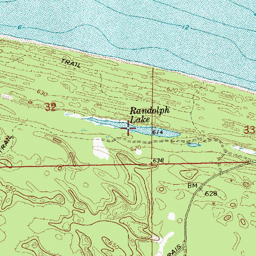 Topographic Map of Randolph Lake, MI
