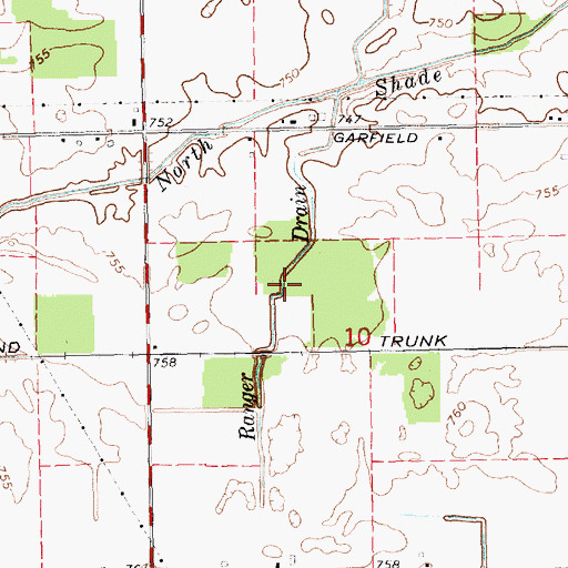 Topographic Map of Ranger Drain, MI