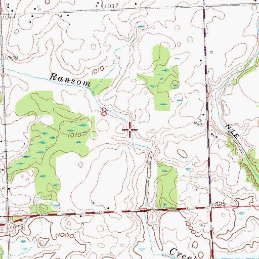 Topographic Map of Ransom Ditch, MI
