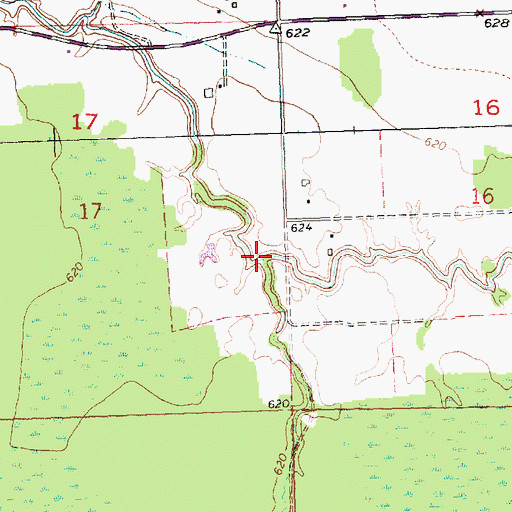 Topographic Map of Rapson Creek, MI