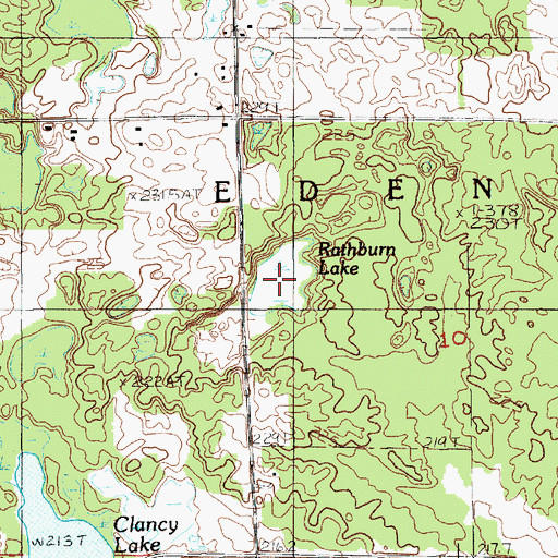 Topographic Map of Rathburn Lake, MI