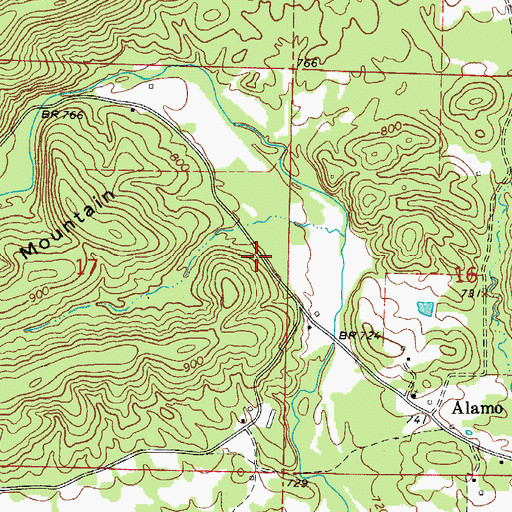 Topographic Map of Oak Grove School (historical), AR