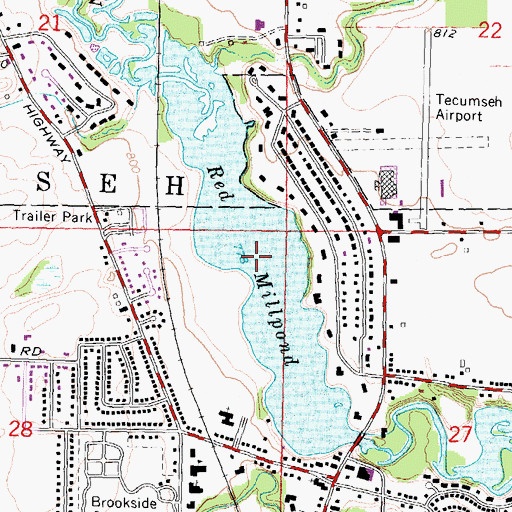 Topographic Map of Red Millpond, MI