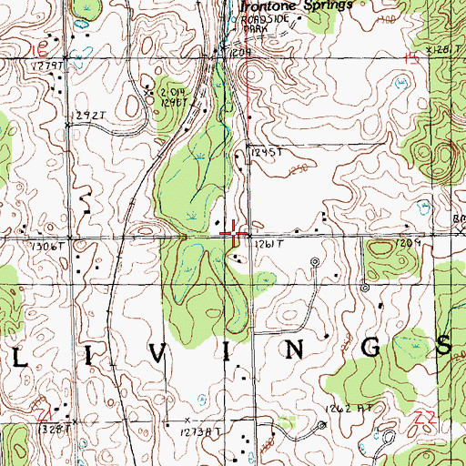 Topographic Map of Red School, MI