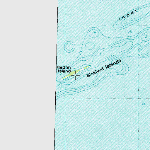 Topographic Map of Redfin Island, MI