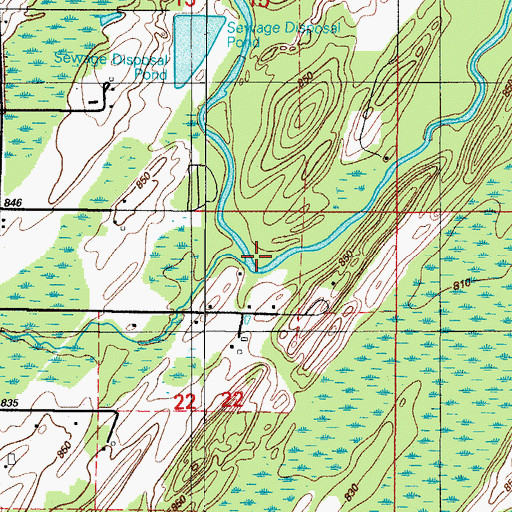 Topographic Map of Reed Brook, MI
