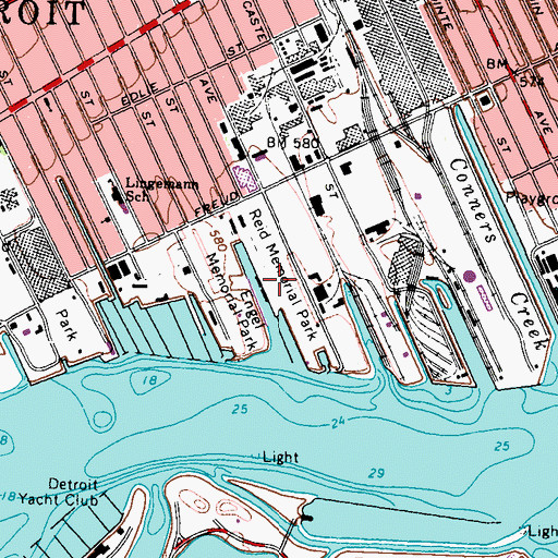 Topographic Map of Reid Memorial Park, MI