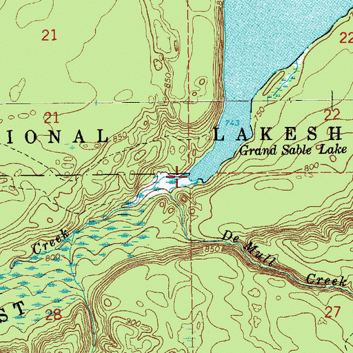 Topographic Map of Rhody Creek, MI