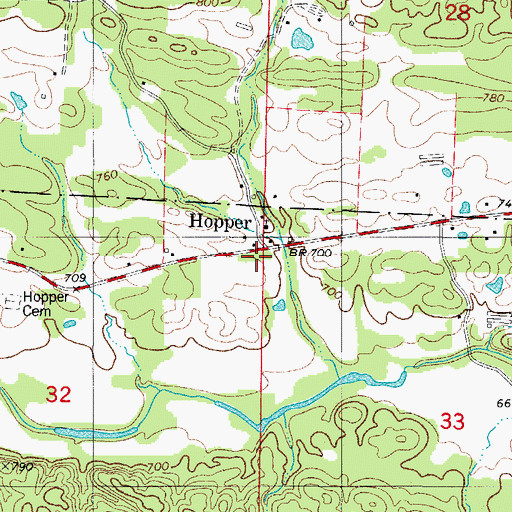 Topographic Map of Parks School (historical), AR