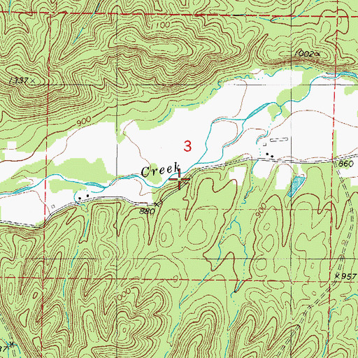 Topographic Map of Perrin School (historical), AR
