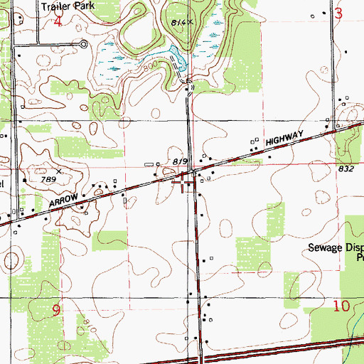 Topographic Map of Richmond School, MI