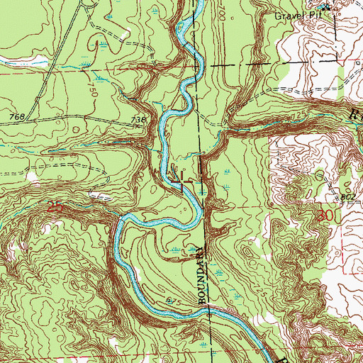 Topographic Map of Richter Creek, MI