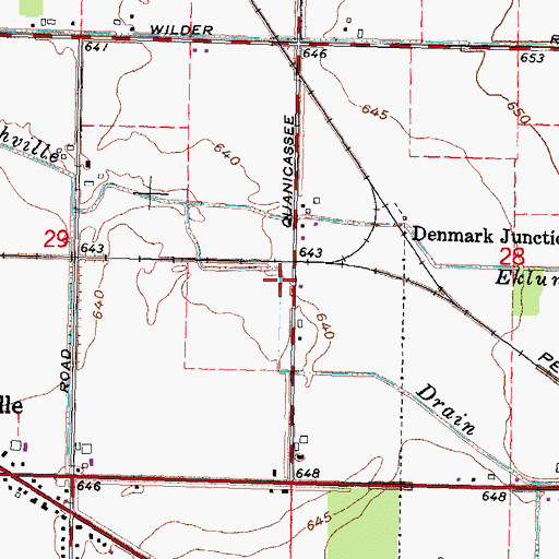 Topographic Map of Richville Drain, MI