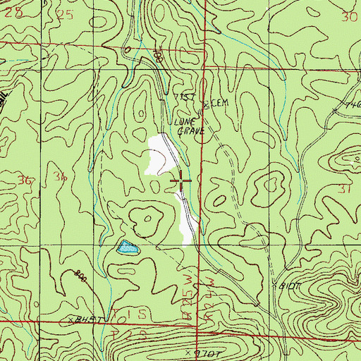 Topographic Map of Piney Grove School (historical), AR