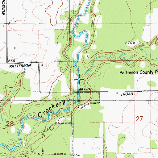 Topographic Map of Rio Grande Creek, MI