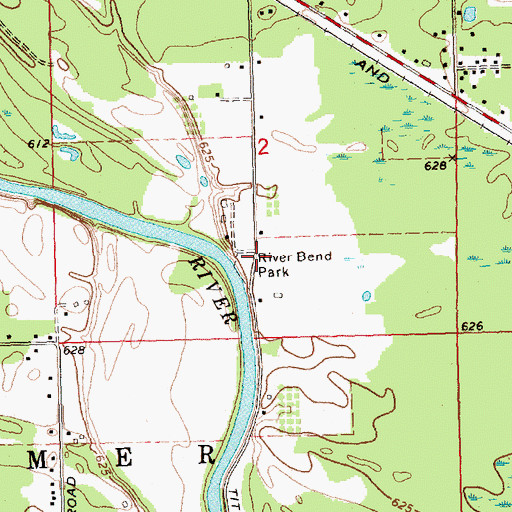 Topographic Map of River Bend Park, MI