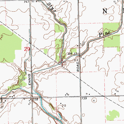 Topographic Map of River Styx, MI