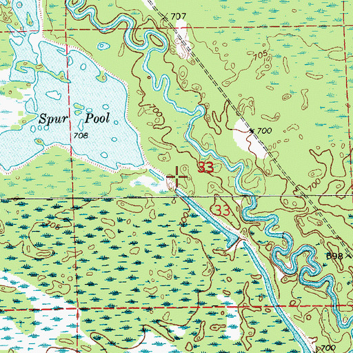 Topographic Map of Riverside Dike, MI