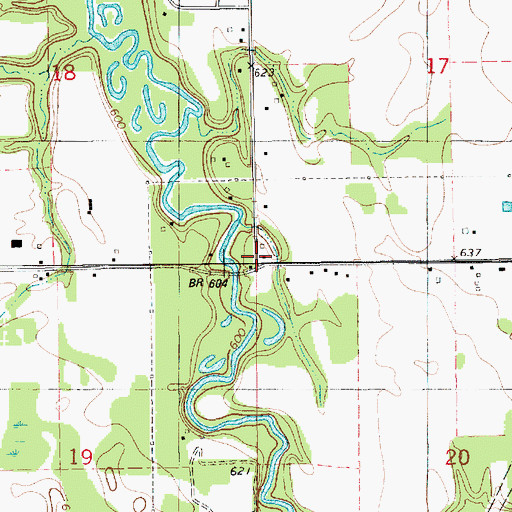 Topographic Map of Riverside School, MI