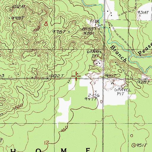 Topographic Map of Riverside School, MI