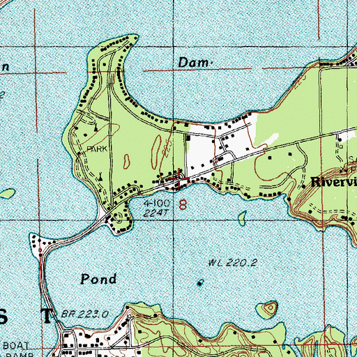 Topographic Map of Riverview, MI