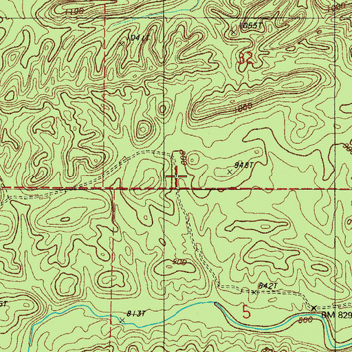 Topographic Map of Red Bird School (historical), AR