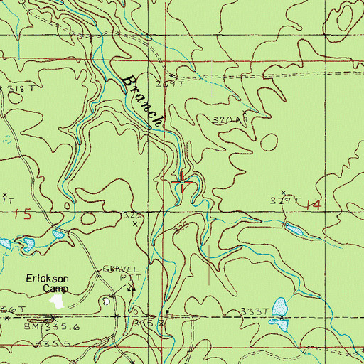 Topographic Map of Robarge Creek, MI