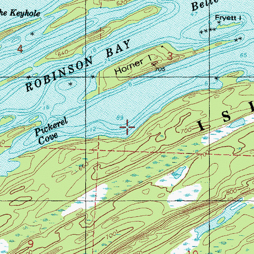 Topographic Map of Robinson Bay, MI